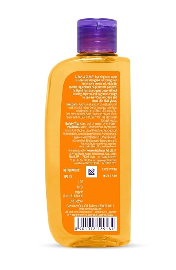 Clean & Clear Foaming Face Wash - 100 ml