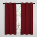 Loomlyfe Thermal Insulated Eyelet With 3 Layers Weaving Technology Superior 2 Piece Plain Solid Window Curtains | 5 Feet | Maroon
