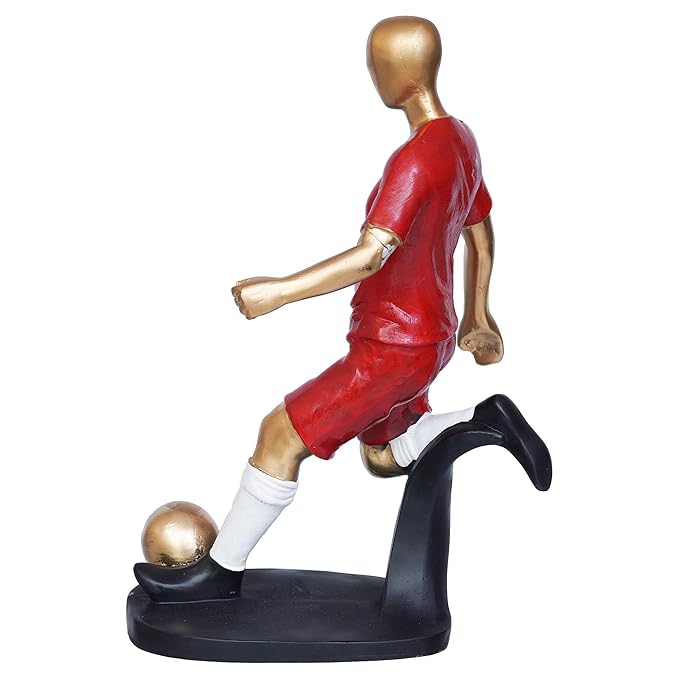 Ecraftindia Football Player Statue Decorative Showpiece