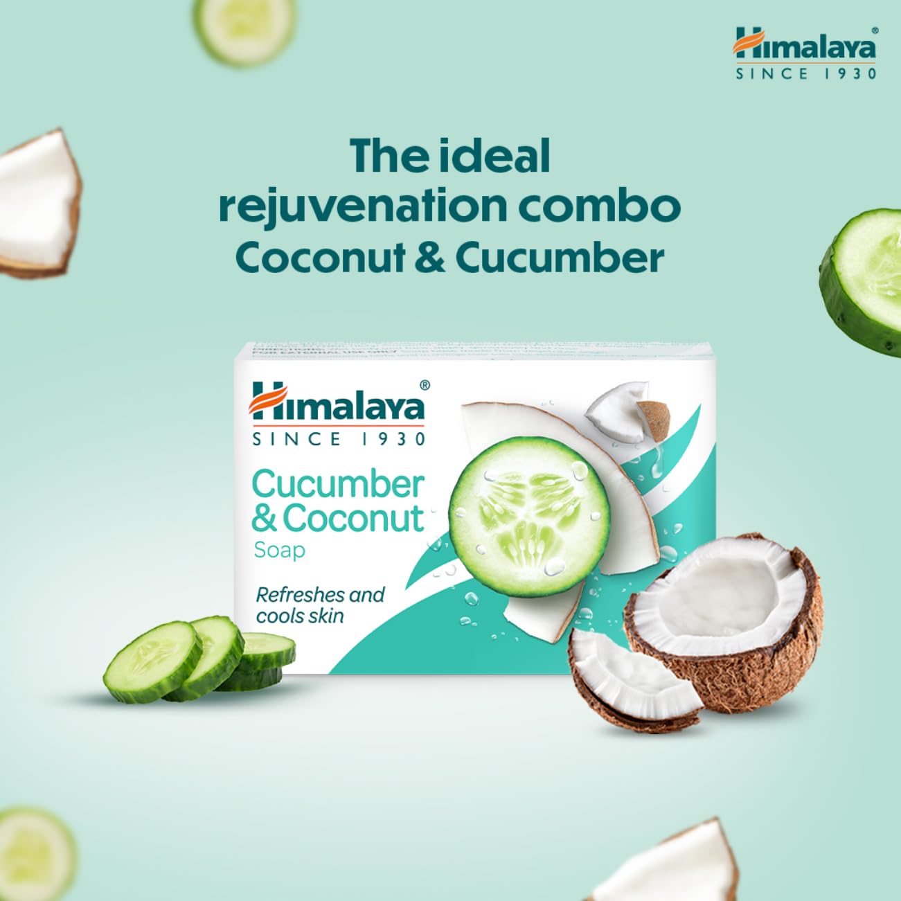 Himalaya Refreshing Cucumber Soap and Coconut Soap, 125g