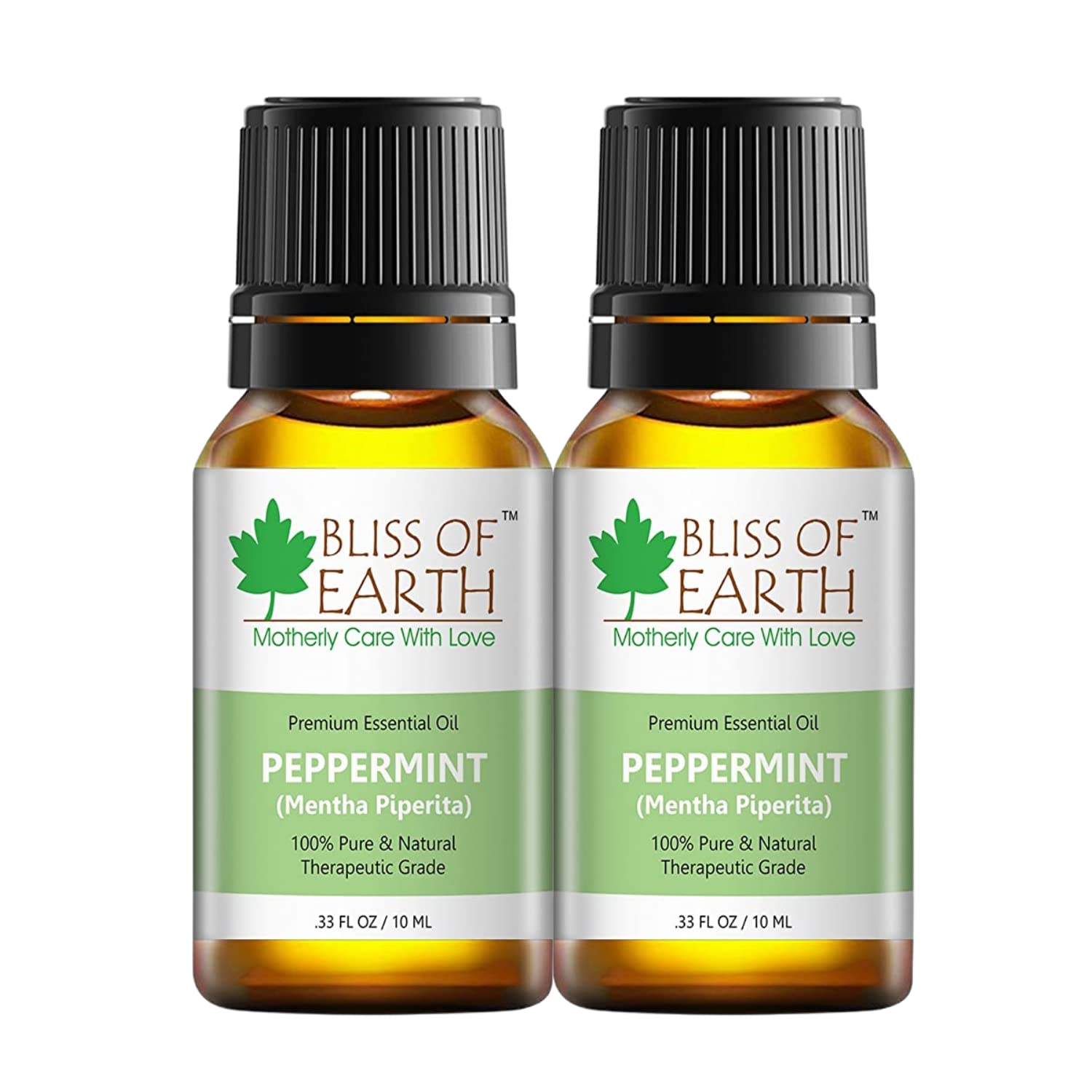 Bliss of Earth Premium Mentha Piperita Essential Oil - 10 ml Each (Pack of 2)
