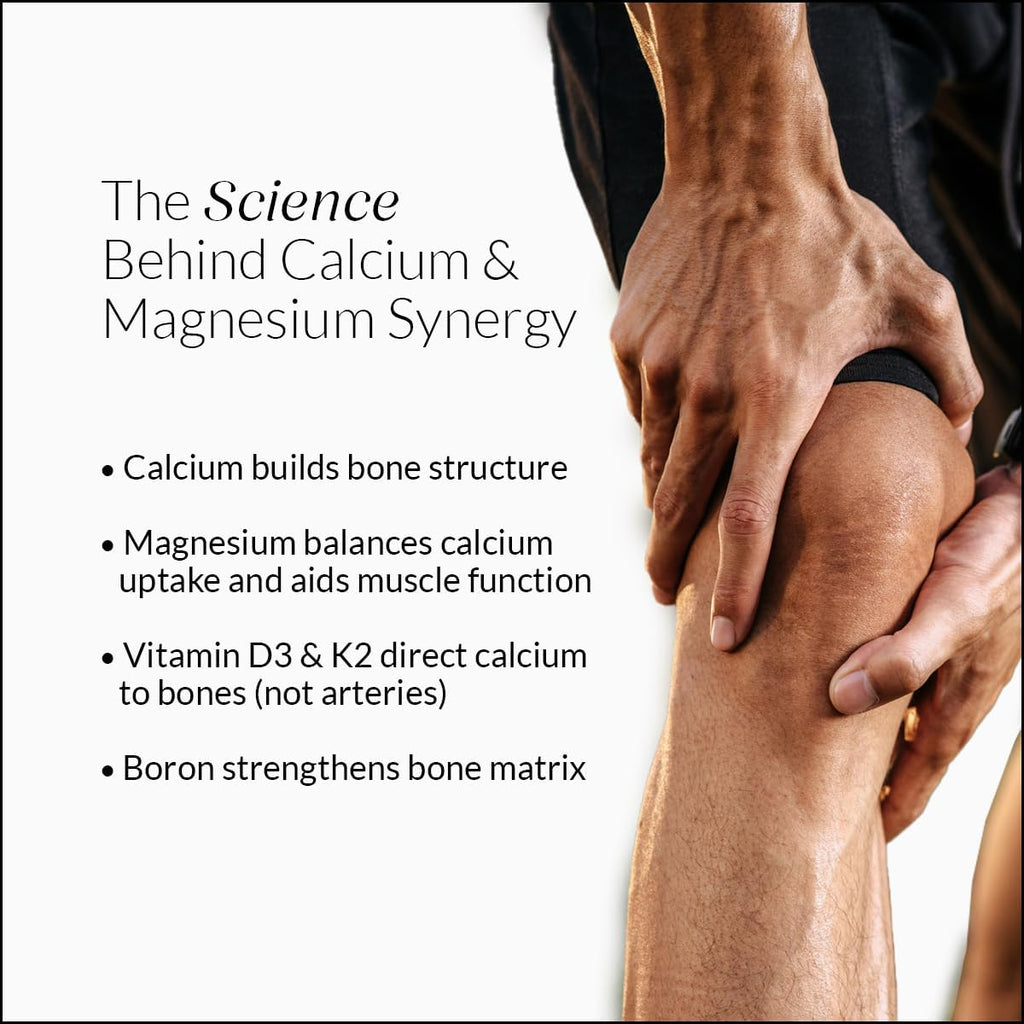 Nutrova Calcium+Magnesium | With Vitamin D3, K2-MK7 & Boron | Boosts Bone Strength, Joint & Muscle Health | High Absorption with Calcium Citrate Malate & Magnesium Bisglycinate | 60 Veg Tablets.