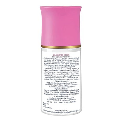 Yardley London English Rose Anti-Perspirant Deodorant Roll-On Body - 50 ml
