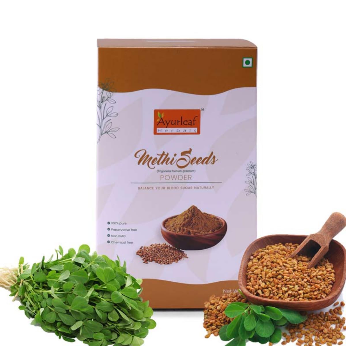 Ayurleaf Methi Powder Fenugreek Powder - 200 Gms