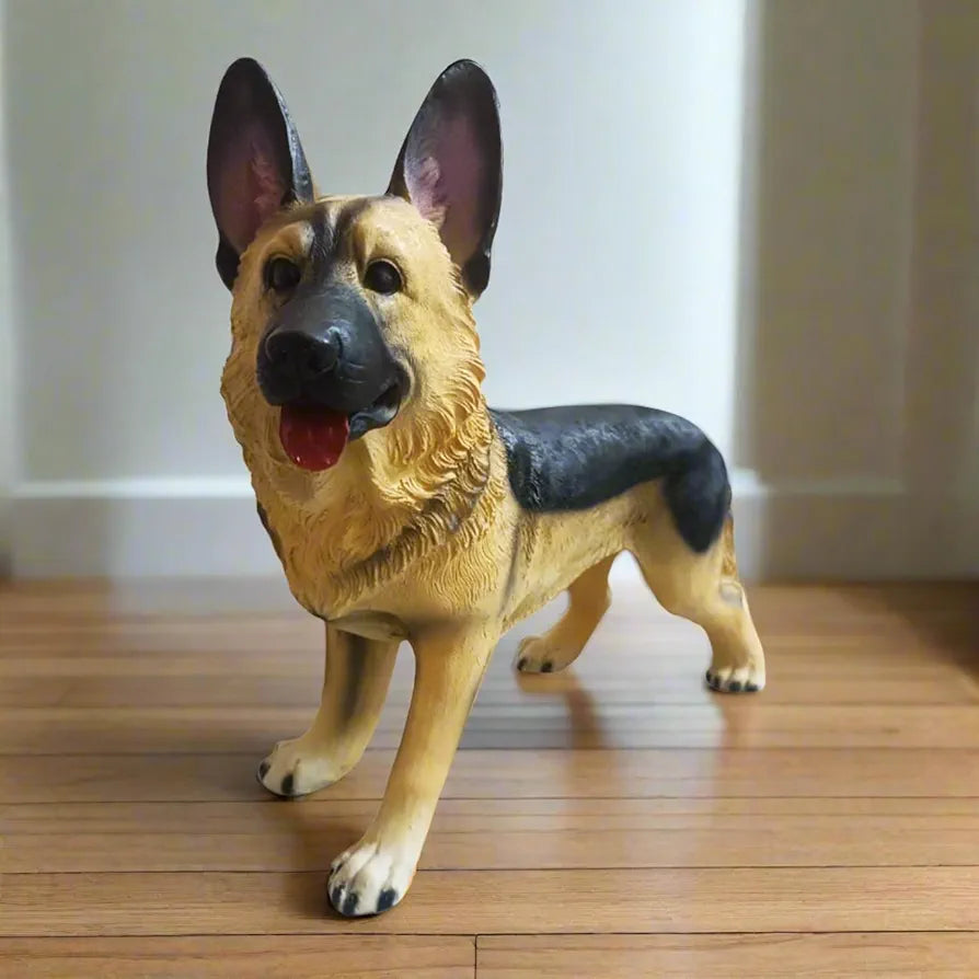 Alila German Shepherd Realistic Dog Showpiece Statue Figure Idol for Home Decor 11 Inches Height