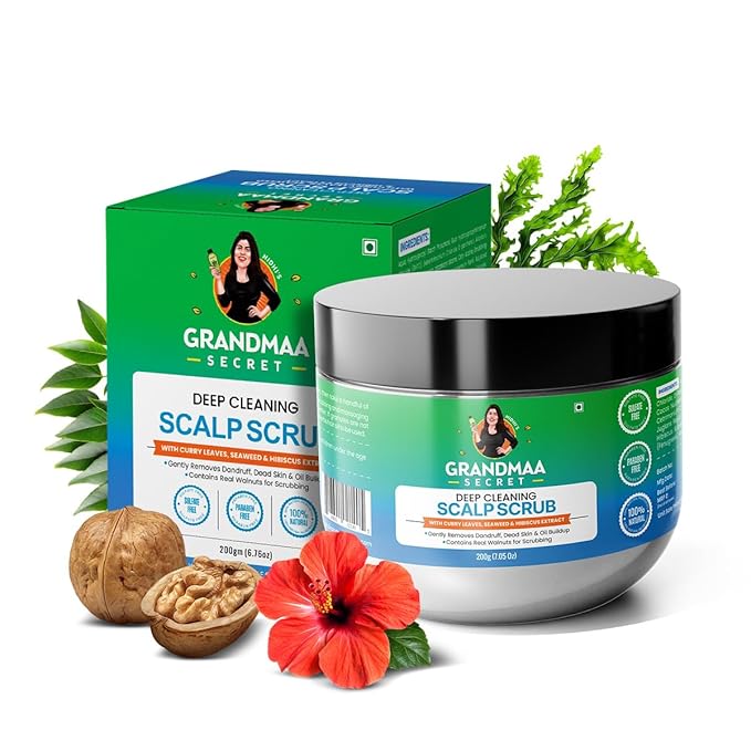 Nidhiâ€™s Grandmaa Secret Scalp Scrub for Dandruff | Reduces Buildup, Dead Skin & Itchiness - 200 Gms