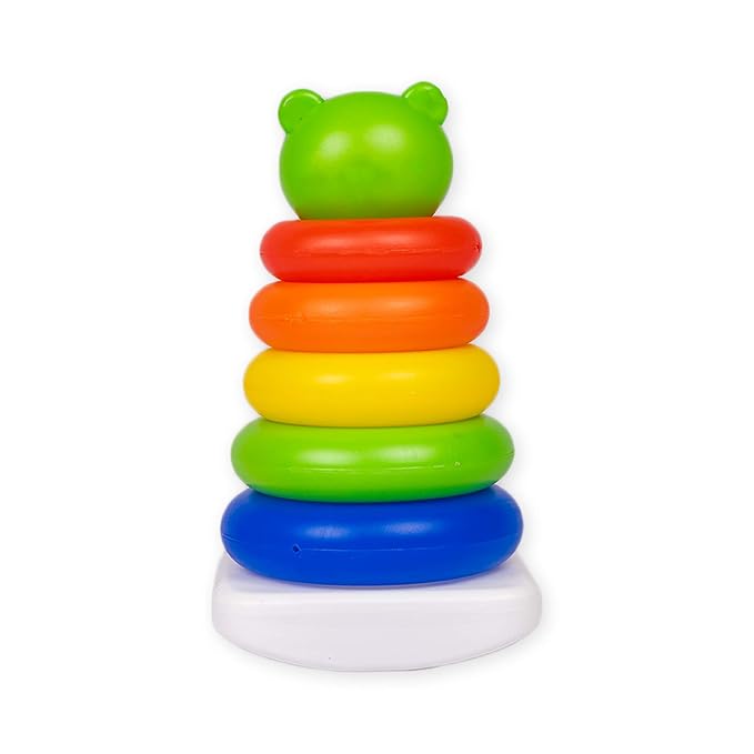 Ratna's Junior Frog Stacking Multicolour 5 Rings for Toddlers
