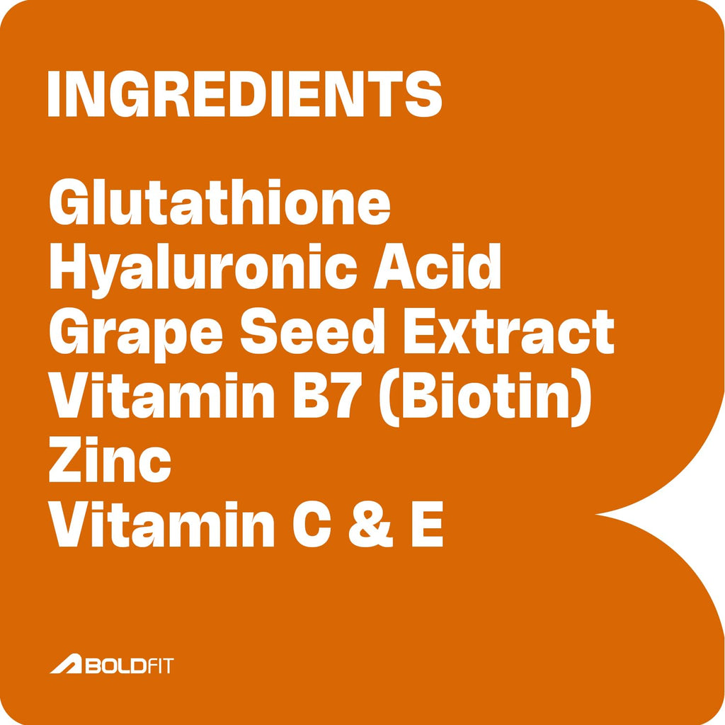 Boldfit Glutathione Effervescent 500mg LGlutathione Tablets with Vitamin E,Biotin and Vitamin C Tablet Supports Healthy Skin, Detoxification and Immune Health- 15 Veg Effervescent