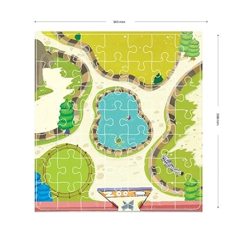 Popcorn Games & Puzzles Zoo 49 Piece Kids Jigsaw Game Puzzle Science Educational Toys