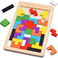 Lefan Wooden Puzzle Blocks for Kids 40 Piece Set, Educational Toy for Toddlers and Preschoolers Adults Wood Intelligence Puzzle for Kids Ages 3-8 Wooden Puzzles