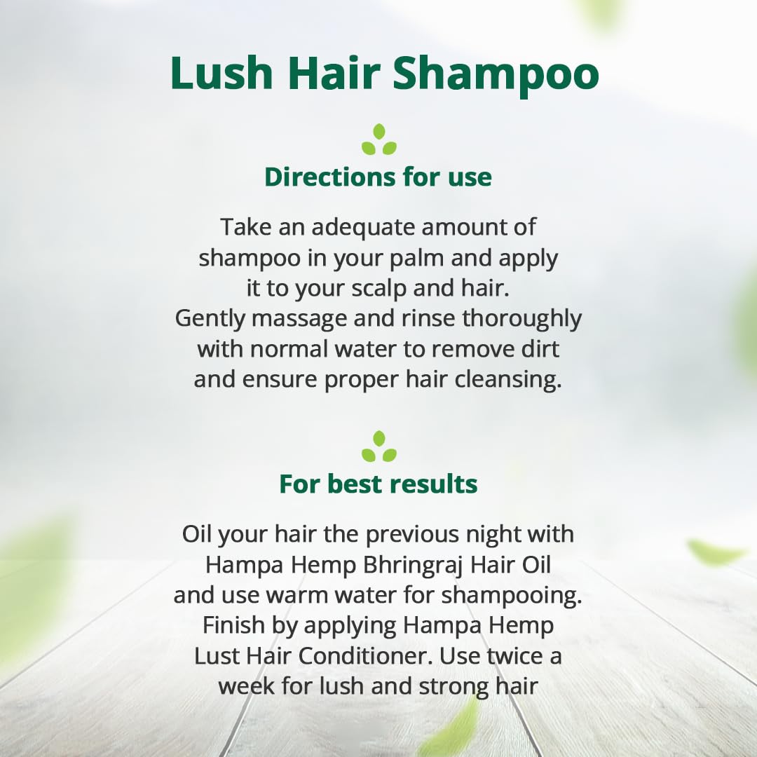 Hampa Hemp Moringa Hair Oil and Lush Hair Shampoo