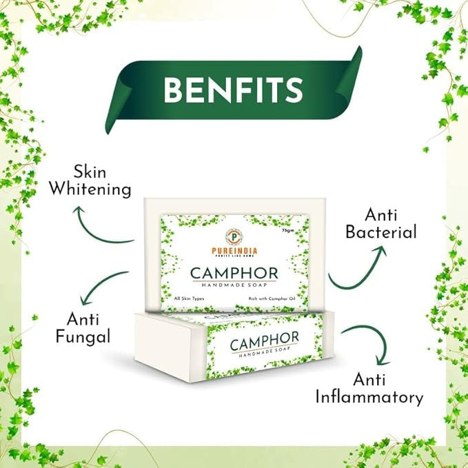 Pureindia Handmade Camphor Soap - 75 gms