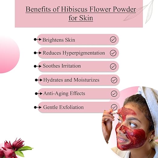 Vriksha Veda Hibiscus Sabdariffa Flower Powder for Face Pack - 100 gms