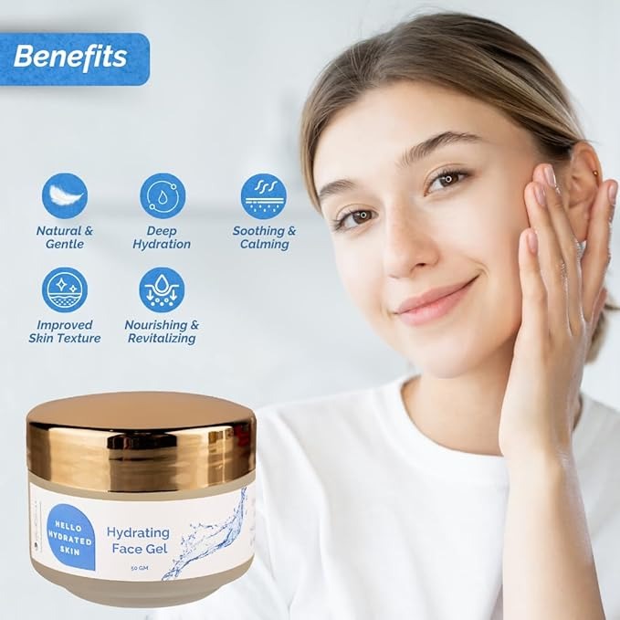 Herbsense Hydrating Face Gel Moisturizer with Aloe Vera - 50 gms