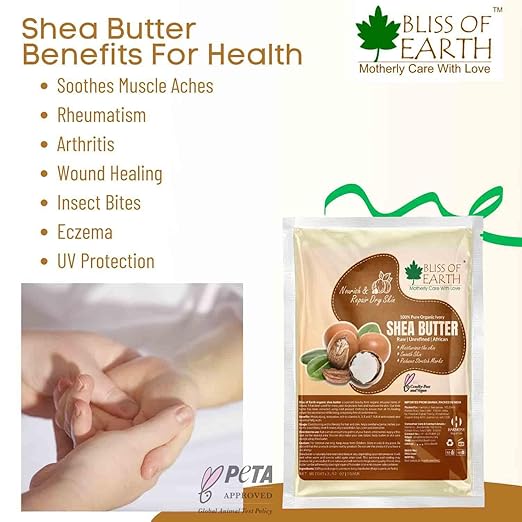 Bliss of Earth Organic Ivory Shea Butter - 200 gms