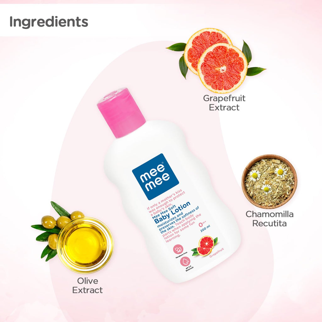 Mee Mee Baby Lotion - 200 ml (Pack of 2)