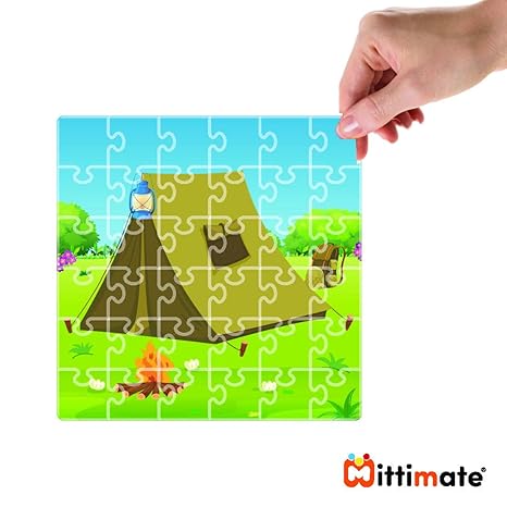 Mittimate Tent House Jigsaw Puzzle Game for Kids Age 4 to 6 Old 36 Pieces Puzzle Toy
