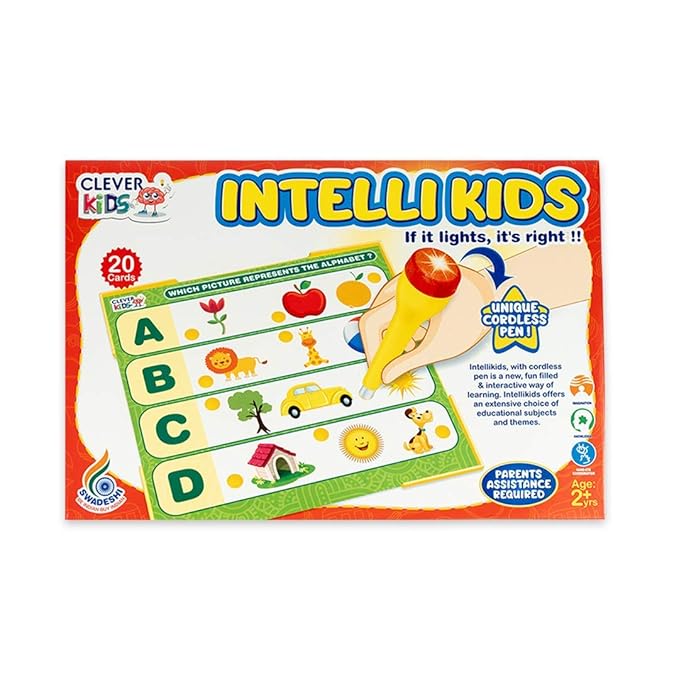 Ratna's Intellikids Electro Game | 10 Double Sided Printed Cards | If It Lights Its Right