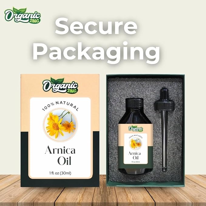 Organic Zing Arnica (Arnica Montana) Oil | Essential Oil for Skincare, Hair Care & Massage - 30 Ml