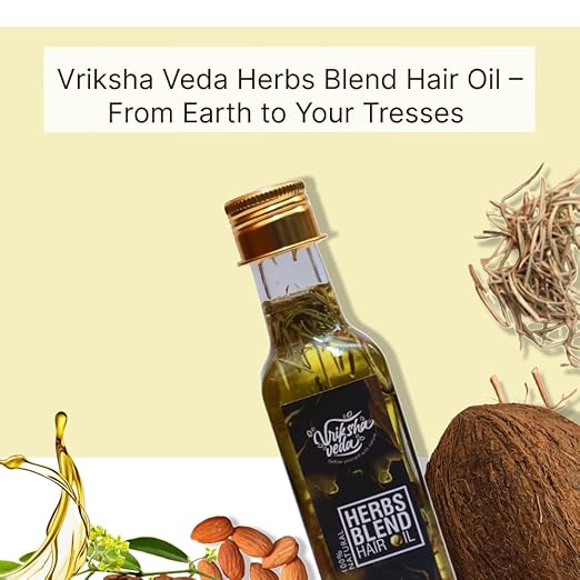 Vriksha Veda Solar Macerated Herbs Blend Hair Oil for Men and Women - 100 ml