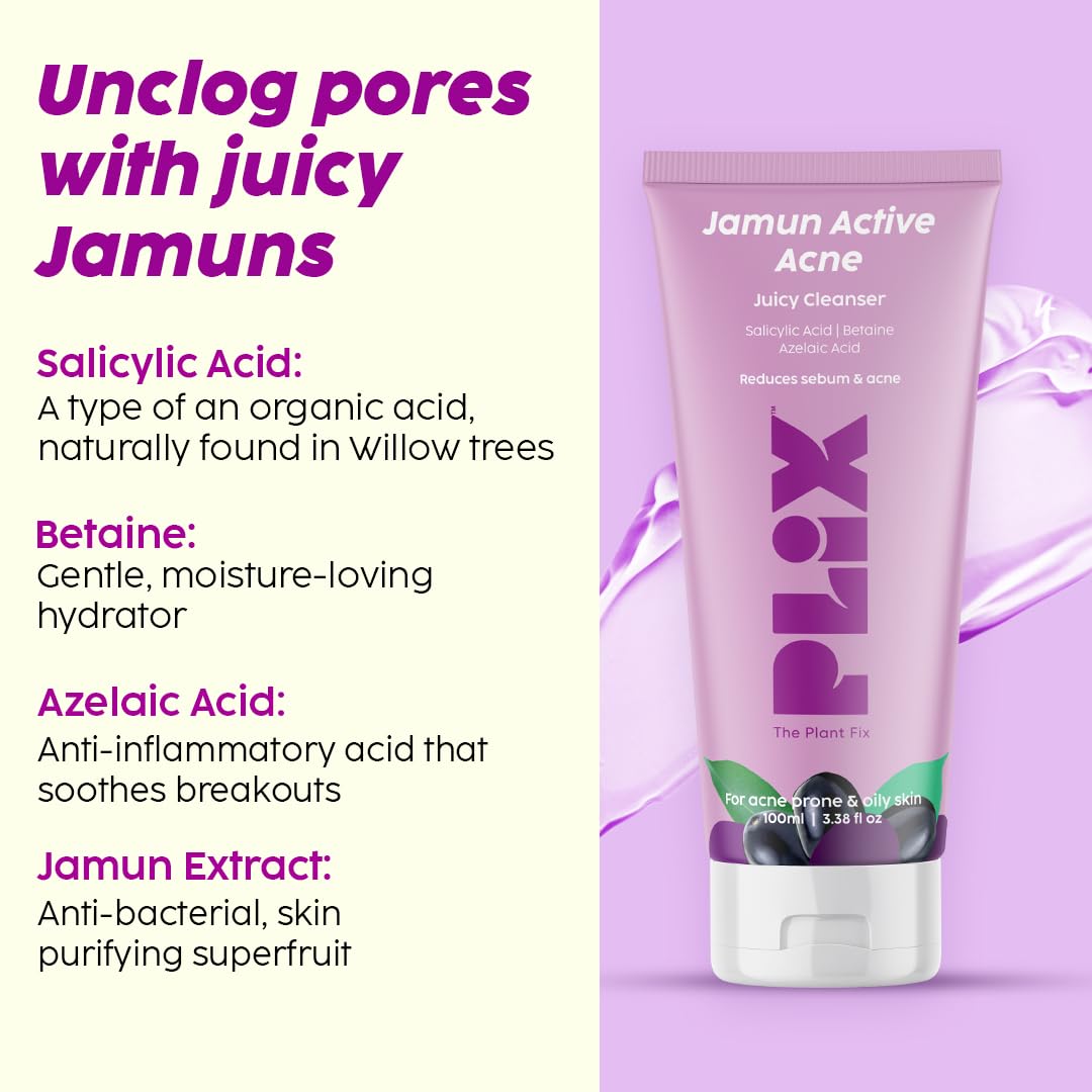 PLIX  Jamun Cleanser-100ml, Body Wash-236ml and Serum-30ml Combo