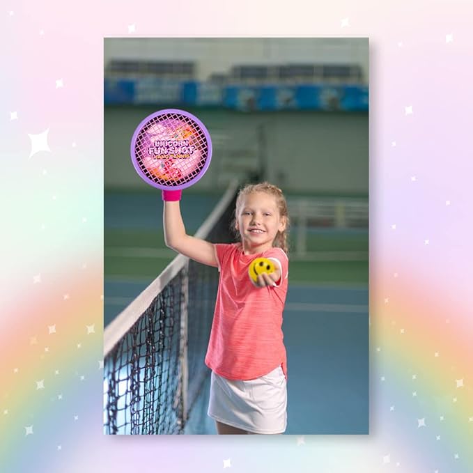 Ratna's Fun Shot Hand Tennis Sporty Game for Kids to Play Tennis With Racquets Getting Fixed on Your Palm | Unicorn