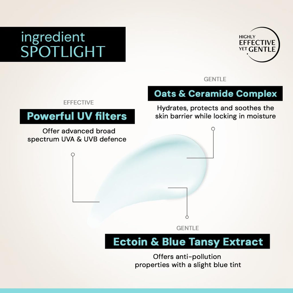 Deconstruct Oats & Ceramide Gel Sunscreen In Vivo Tested SPF 50 PA+++ | Barrier Repair for Sensitive & Oily skin | Soothes, Calms Skin | Matte, Lightweight & Airy, Non-greasy | For Men & Women - 50g