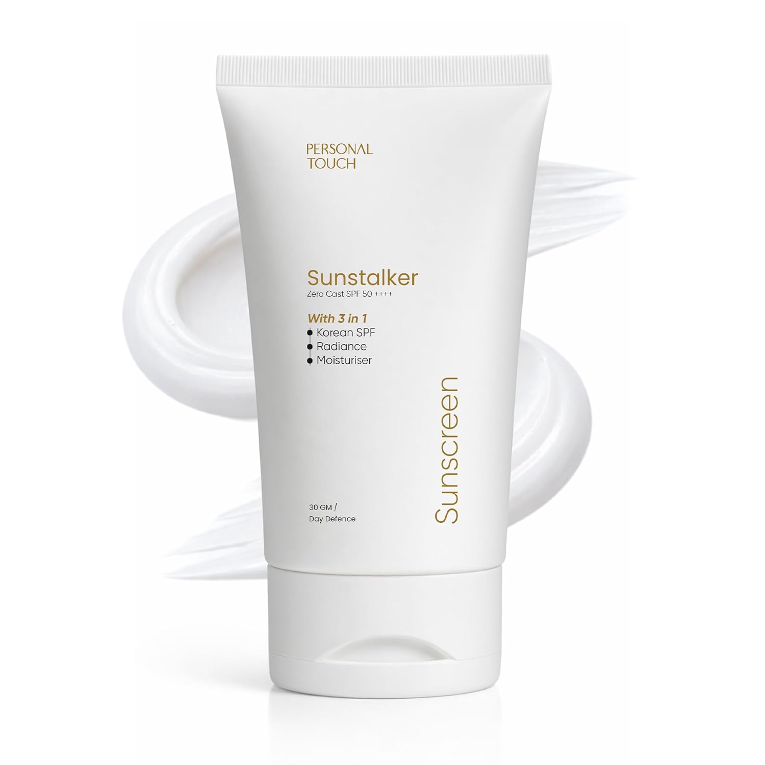 Personal Touch Sunscreen SPF50 PA++++ for Face | Sunstalker Korea 3 in 1 Formula | with Niacinamide | Tanning & Aging Defense | Lightweight No White Cast | Oil-Free, Acne Safe | 30 ml