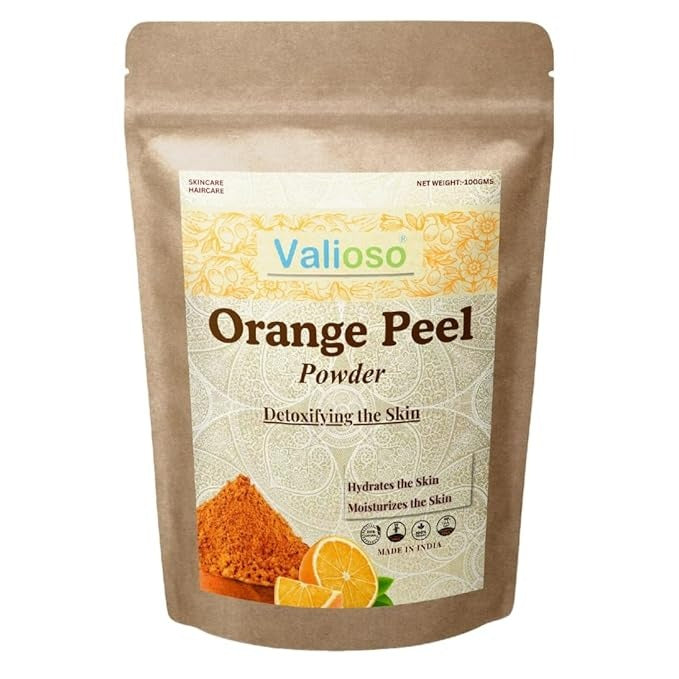 Valioso Pure Orange Peel Powder For Face and Skin - 100 gms