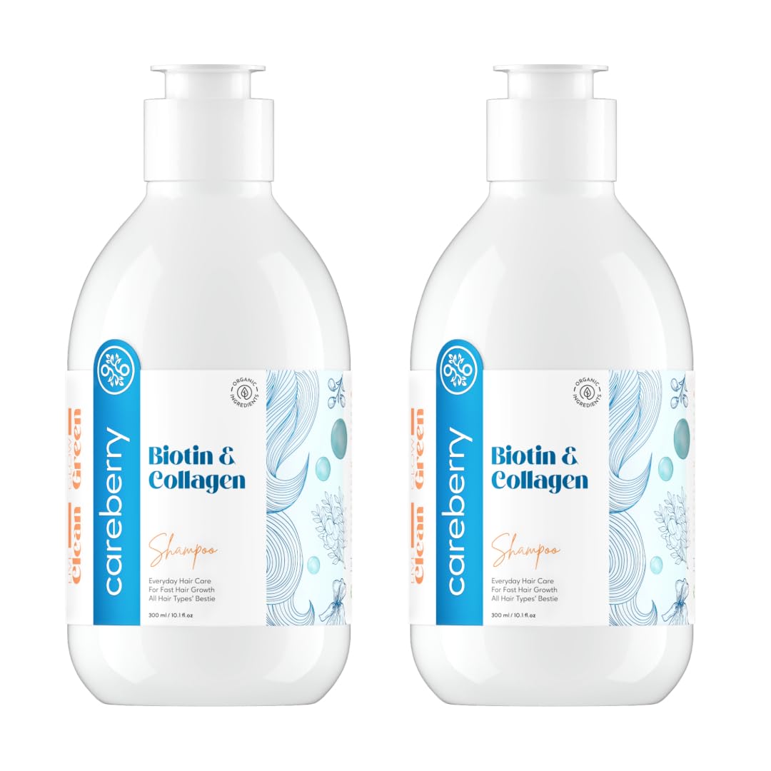 Careberry's Biotin & Collagen Everyday Shampoo - 300 ml (Pack of 2)