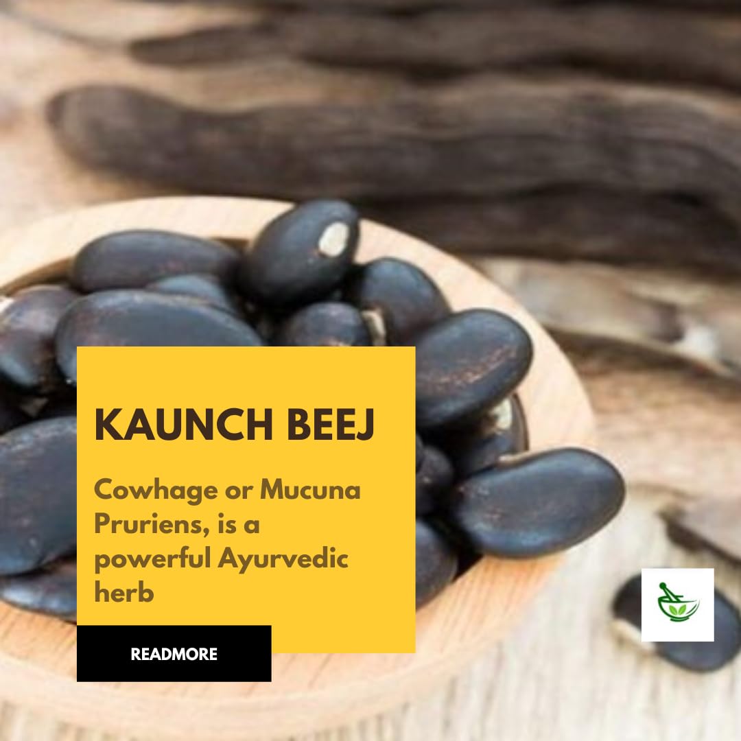 Namo Organic Black kauch beej 250gm (sabut) - Raw Whole Velvet Beans, Kaunch