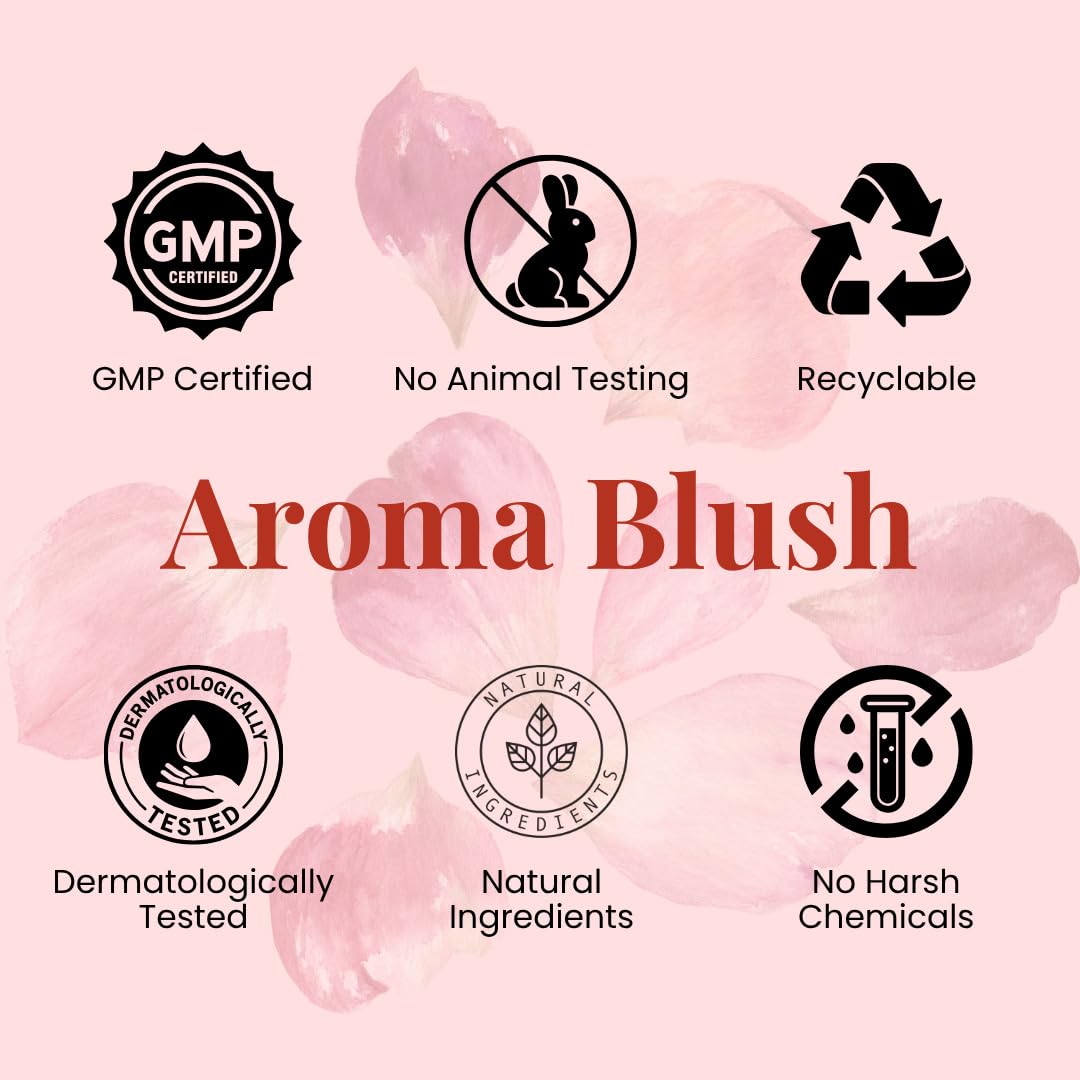 Aromablush - Rosy Radiance Body Lotion | Indian Rose Oil, Niacinamide, Vitamin E | Brightening & Intense Hydration | Non-Greasy, Lightweight | Floral Scent | For All Skin Types | 300ml