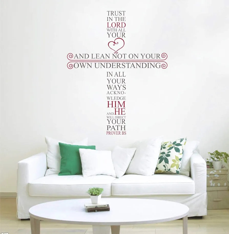 Decal O Decal Vinyl Lord Jesus Bible Quotes Wall Stickers Multicolour