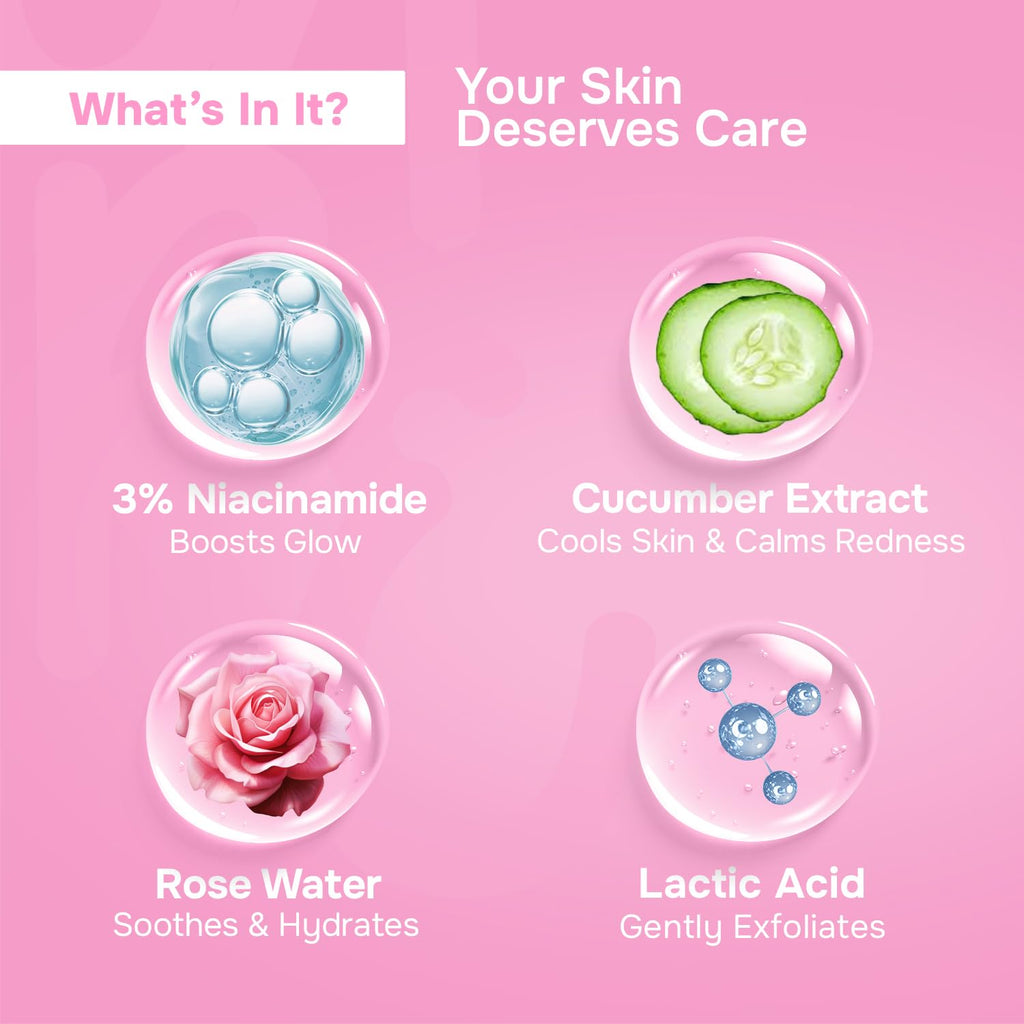 Swiss Beauty Care Glow Fusion Face Toner | Hydrating & Soothing | 3% Niacinamide & Cucumber Extract | Refreshing | 100ml