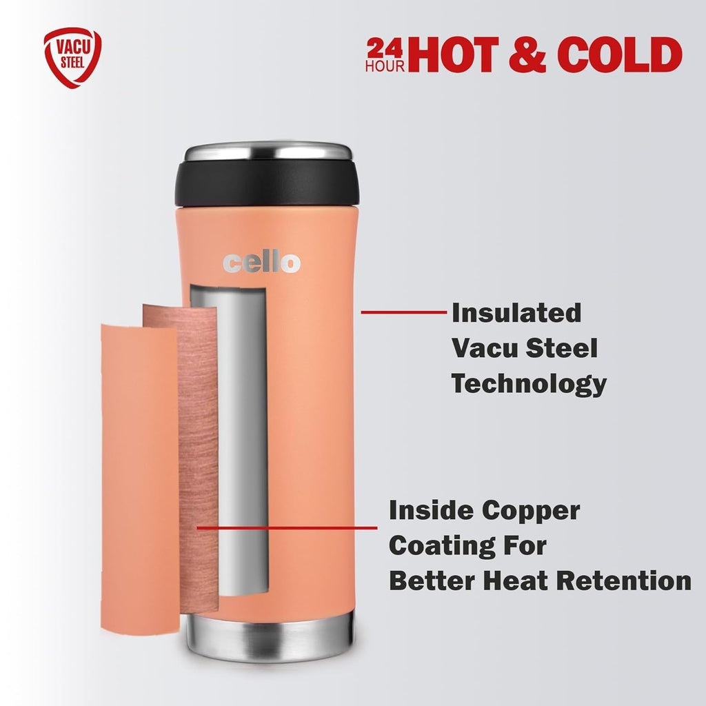 Cello Duro MyCup Thermosteel Flask with Cup 350ml