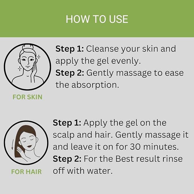 Iba Skin - N - Scalp Aloe Vera Gel for Face, Skin & Hair - 100 Gms