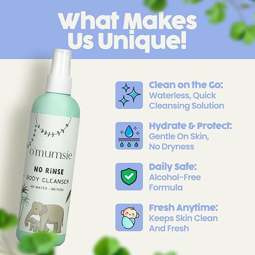 O'mumsie No Rinse Organic Baby Cleanser - 100 ml