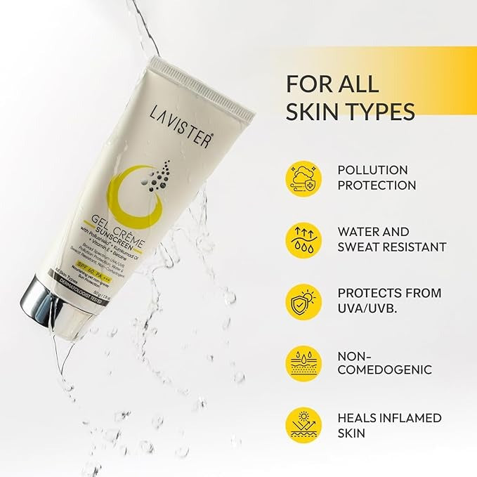 Lavister Gel Cream Sunscreen SPF 60 PA+++  - 50 gms