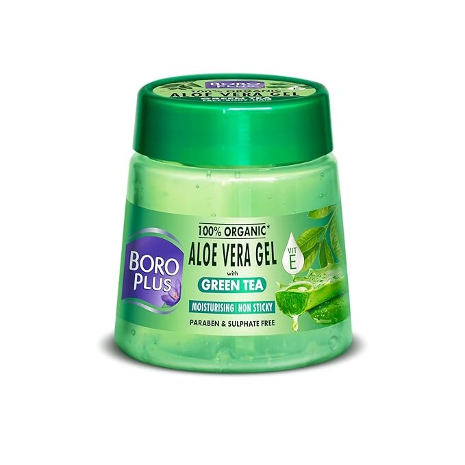 Boroplus Aloe Vera Gel With Green Tea 100% Organic For Skin & Hair - 200 ml