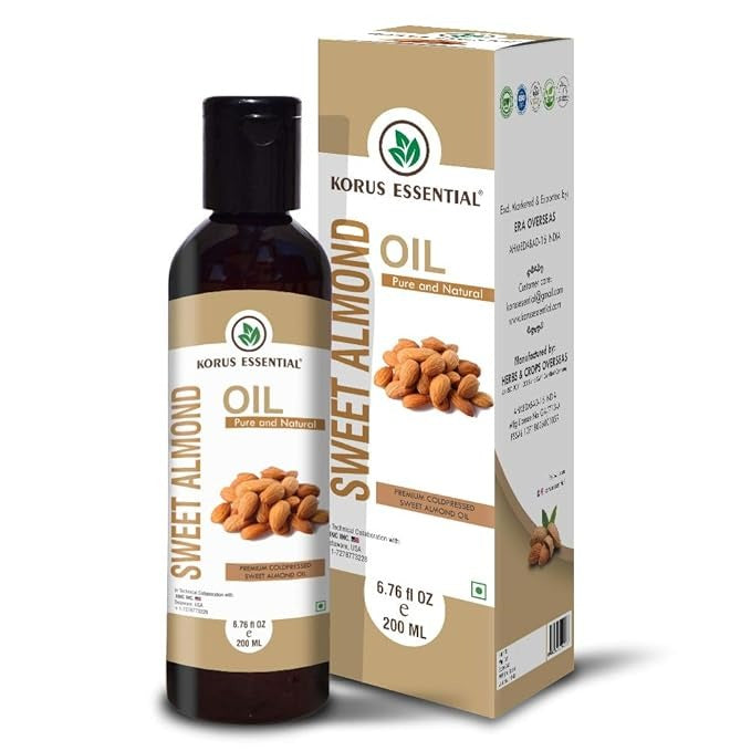 Korus Essential Pure Natural Coldpressed Sweet Almond Oil - 200 ml