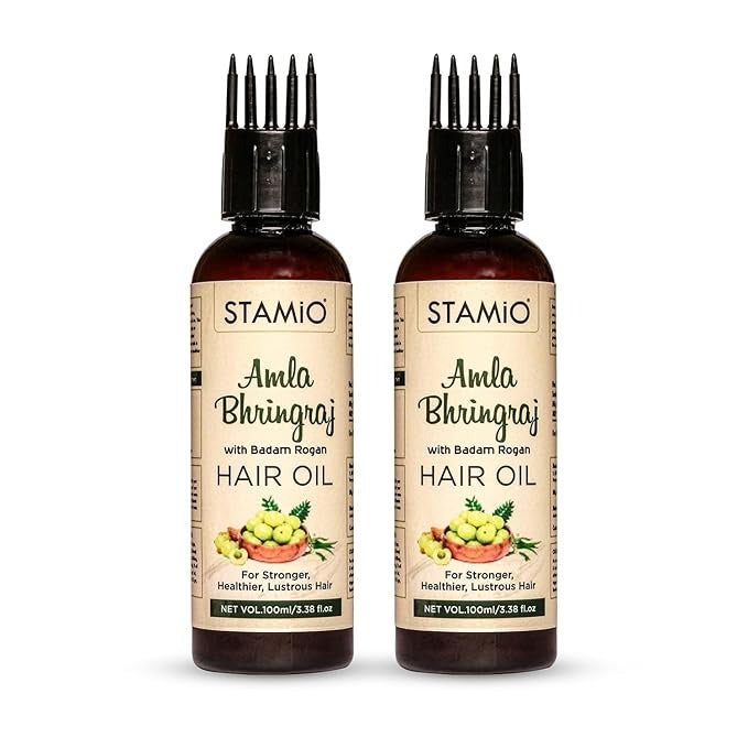 Stamio Amla Bhringraj Hair Oil - 100 ml (Pack of 2)