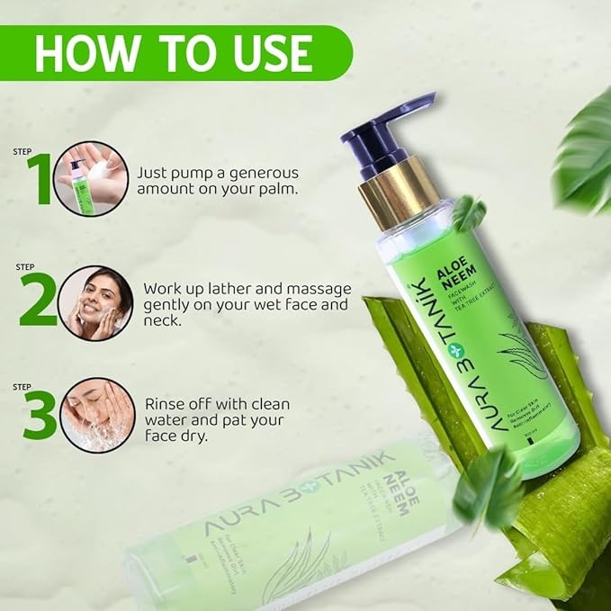 Aura Botanik Aloe Neem Facewash - 100 ml