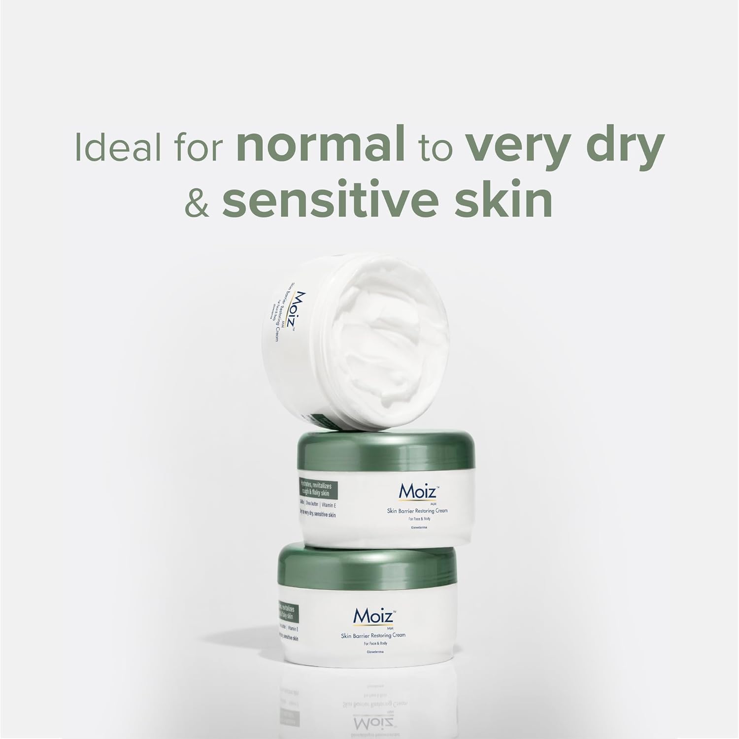 Moiz MM Skin Barrier Restoring Cream | For Very Dry & Sensitive Skin | Shea Butter & Vitamin E | Dermatologically Tested