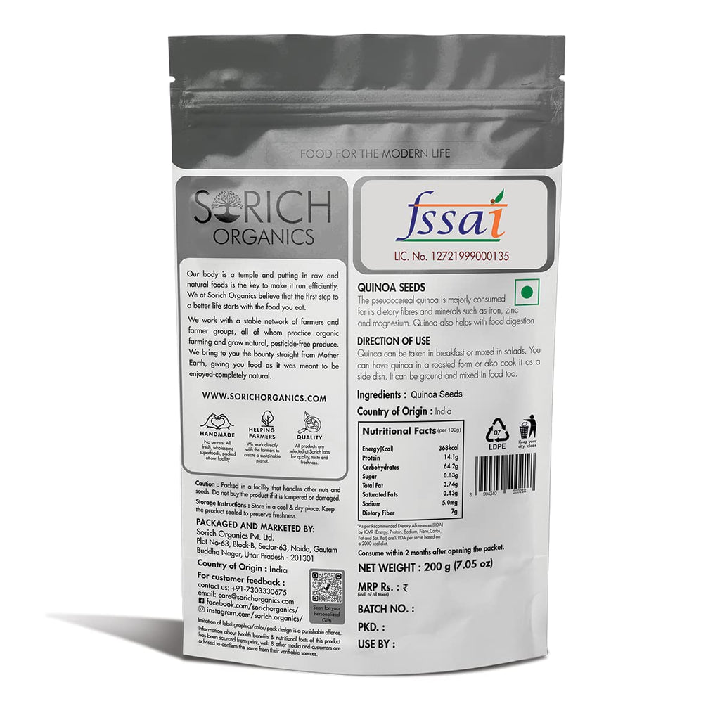 Sorich Organics Raw Sunflower for Eating | Unroasted Sunflower Seeds Kernel | High Protein, High Fiber, Vitamin E Rich Healthy Snack