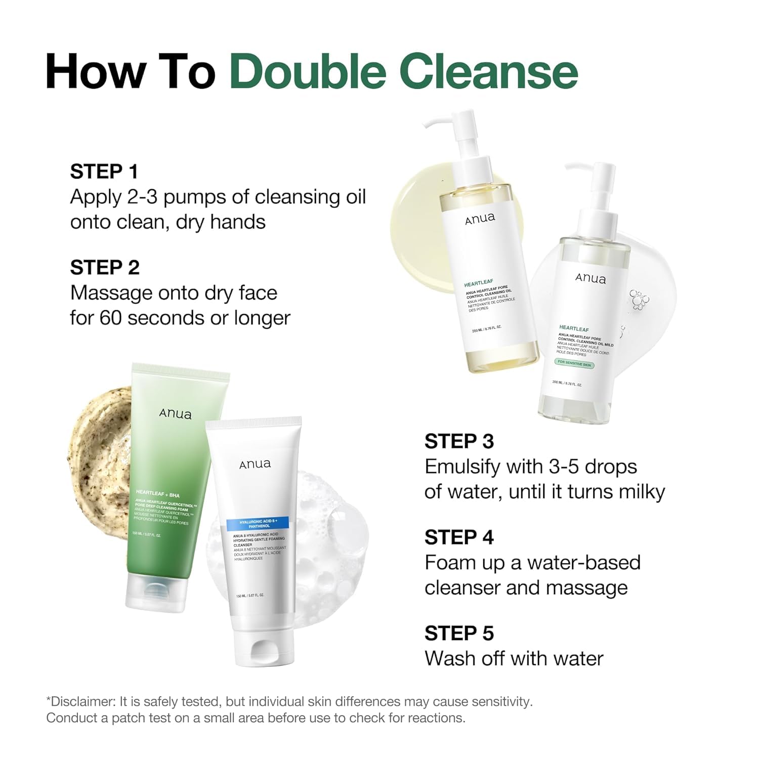 Anua Heartleaf Pore Control Cleansing Oil, Makeup Blackhead Remover, Oil Cleanser for Face, Korean Skin Care 200ml