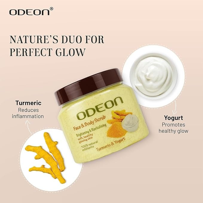 Odeon Turmeric & Yogurt Body Scrub - 300 ml