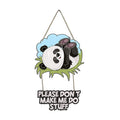 Artvibes Cute Panda Printed Wooden Wall Hanging With Quotes for Home Decor | Modern Artworks Decoration