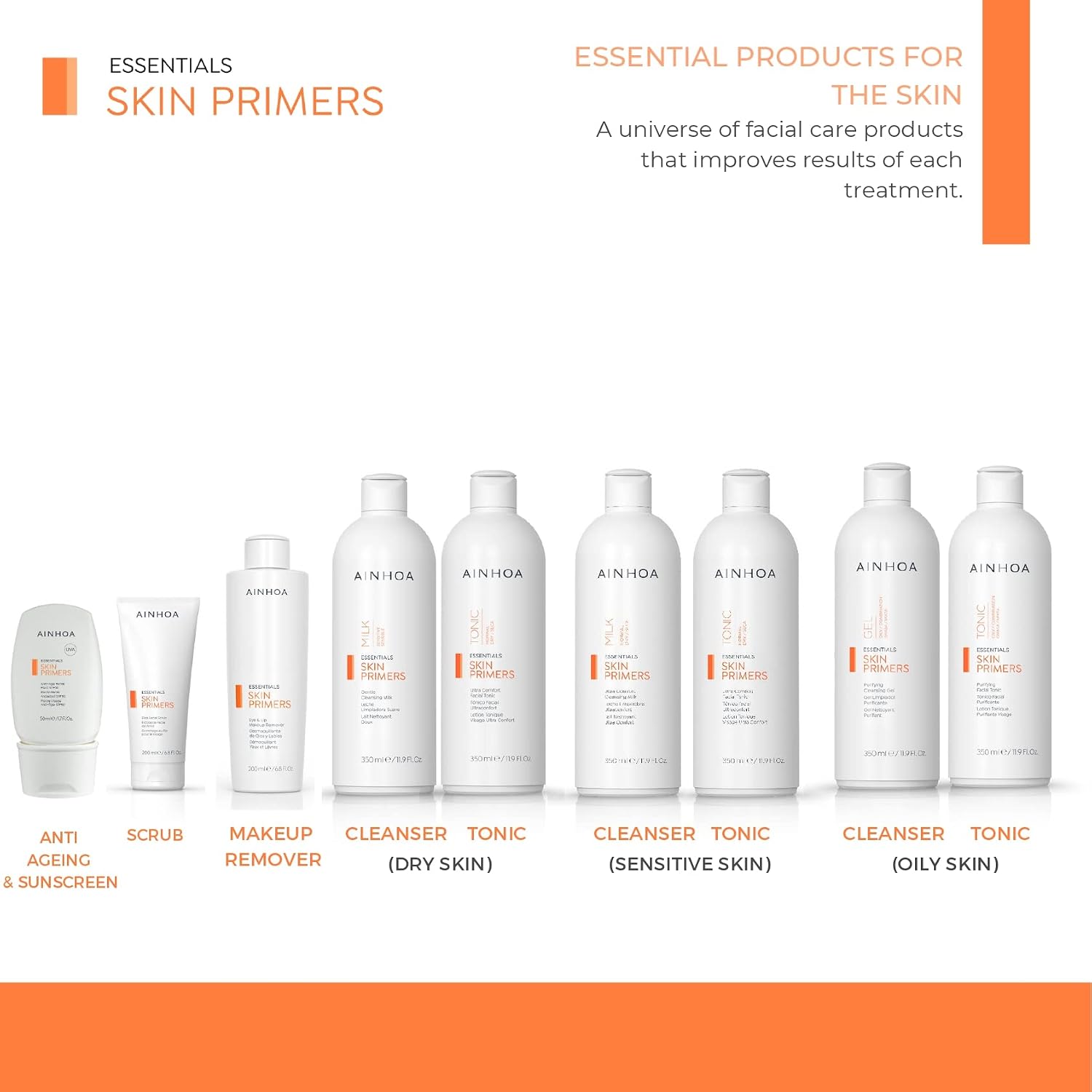 Ainhoa Primer for All Skin Types â€“ 350ml Ultra Comfort Vegan Facial Tonic with Rice Water & Hyaluronic Acid, Hydrating Primer for Face, Ideal for Dry Skin, 350ml