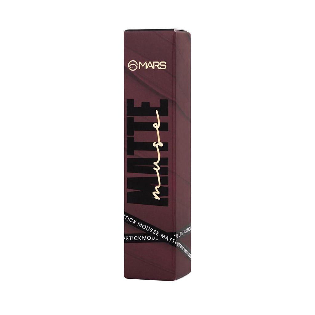 MARS Matte Muse Mousse Lipstick (3ml) (17-GLAM GODDESS) with Doe-Foot Applicator | Highly Pigmented | Smooth Texture | Hydrating Formula | Blurry Lips Effect