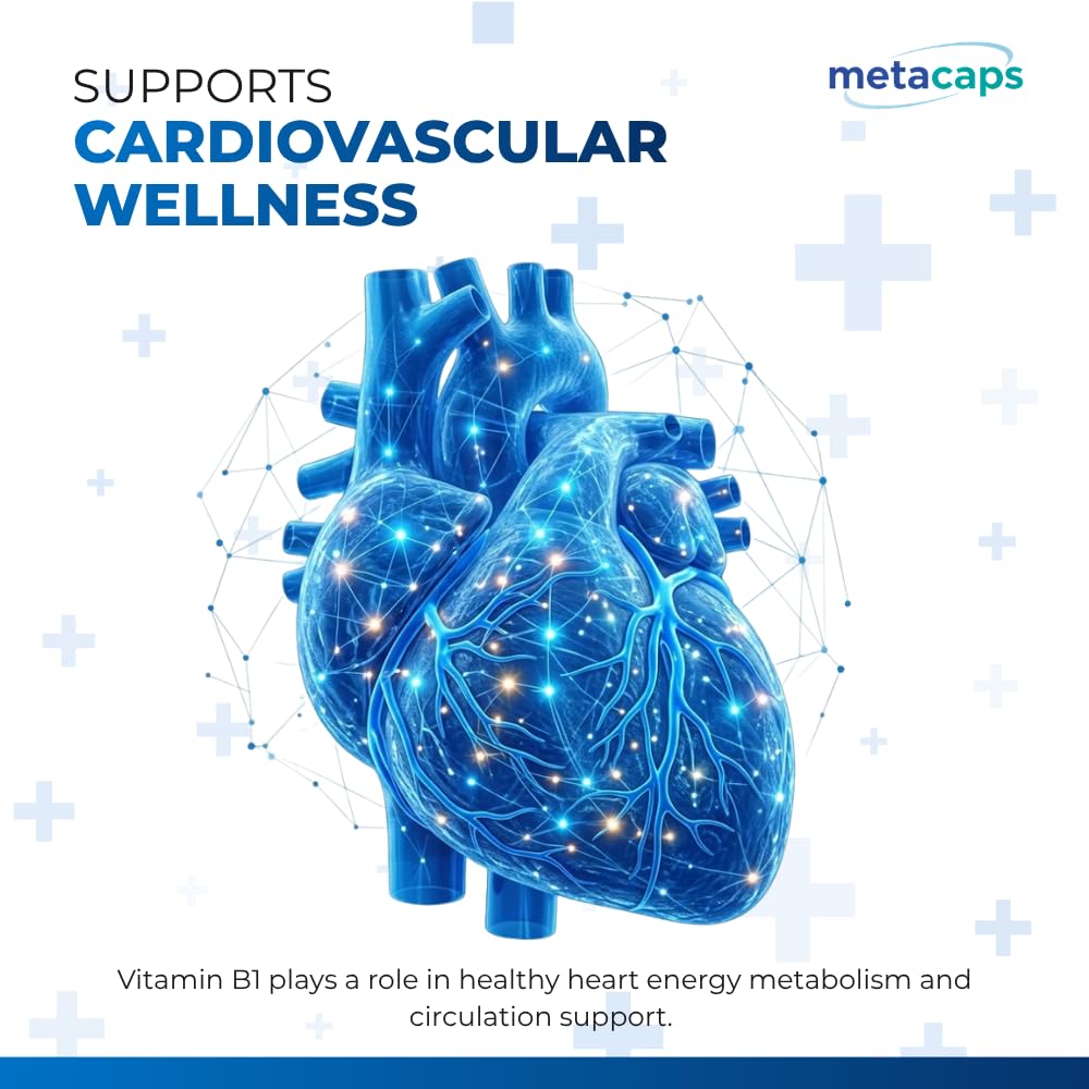 MetaCaps Benfotiamine 300mg Supplement – 90 Veg Capsules | High Absorption Fat-Soluble Vitamin B1 | Supports Nerve Health, Sugar Metabolism & Cellular Energy | Non-GMO & Vegan Friendly